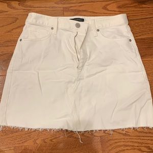 Banana republic white denim skirt